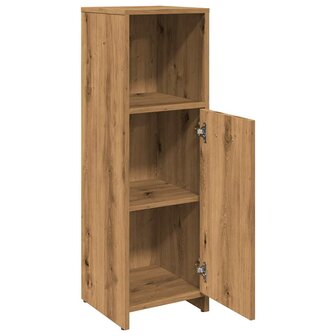 Badkamerkast 30x30x95 cm bewerkt hout artisanaal eikenkleur 7
