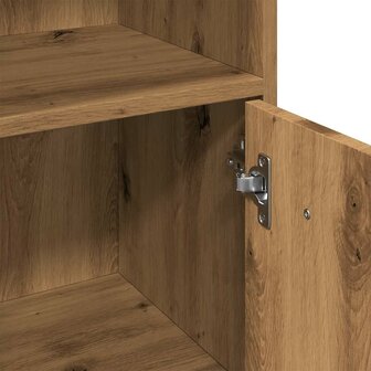 Badkamerkast 30x30x95 cm bewerkt hout artisanaal eikenkleur 8