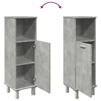 Badkamerkast 30x30x95 cm spaanplaat betongrijs 8