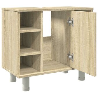 Badkamerkast 60x32x53,5 cm spaanplaat sonoma eikenkleurig 9