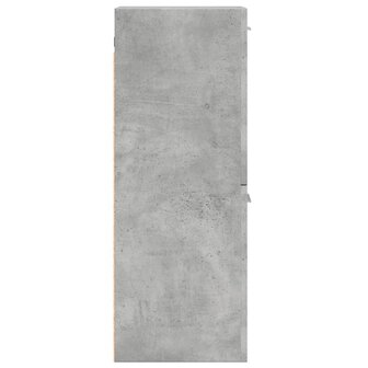 Badkamerwandkast 30x30x80 cm bewerkt hout betongrijs 6