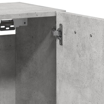 Badkamerwandkast 30x30x80 cm bewerkt hout betongrijs 9
