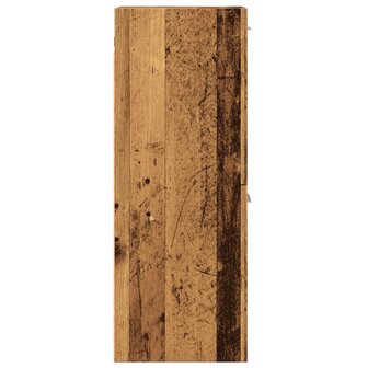 Badkamerwandkast 30x30x80 cm bewerkt hout oud houtkleurig 6