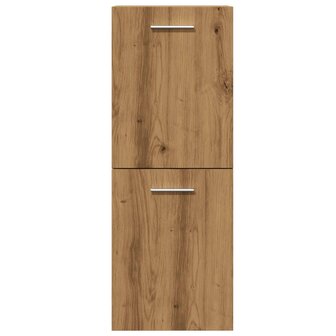 Badkamerwandkast 30x30x80 cm bewerkt hout artisanaal eikenkleur 4