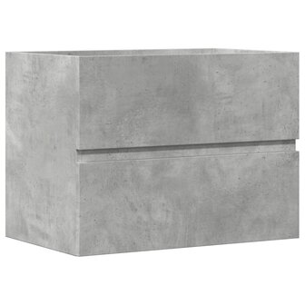 Badkamerkast 60x38,5x45 cm bewerkt hout betongrijs 2