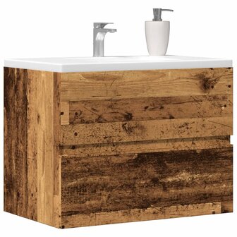 Badkamerkast 60x38,5x45 cm bewerkt hout oud houtkleurig 1