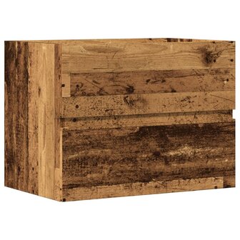 Badkamerkast 60x38,5x45 cm bewerkt hout oud houtkleurig 2