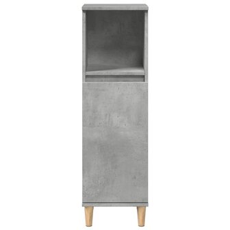 Badkamerkast 30x30x100 cm bewerkt hout betongrijs 4
