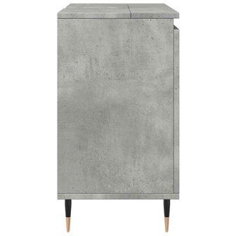 Badkamerkast 58x33x60 cm bewerkt hout betongrijs 5