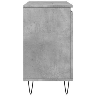 Badkamerkast 58x33x60 cm bewerkt hout betongrijs 5