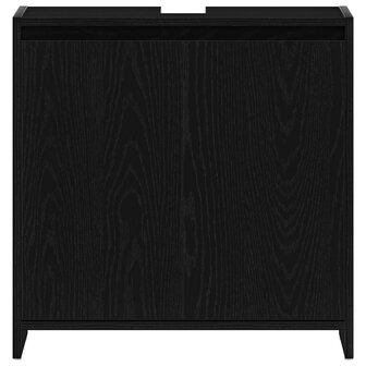 Badkamerkast 60x33x60 cm spaanplaat zwart eikenkleurig 6