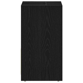 Badkamerkast 60x33x60 cm spaanplaat zwart eikenkleurig 7