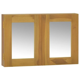 Spiegelkast 60x10x40 cm massief teakhout 1