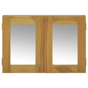 Spiegelkast 60x10x40 cm massief teakhout 2