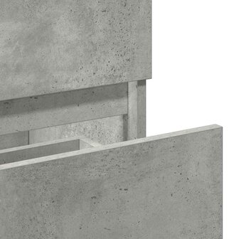 Badkamerkast met spiegel bewerkt hout betongrijs 8