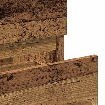 Badkamerkast met spiegel bewerkt hout oud houtkleurig 8