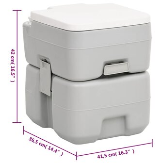 Campingtoilet en wasbak met watertank 8