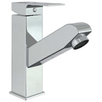 Wastafelkraan met uittrekfunctie 157x172 mm verchroomd  3