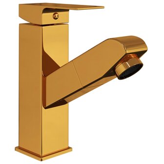 Wastafelkraan met uittrekfunctie 157x172 mm goudkleurig 3