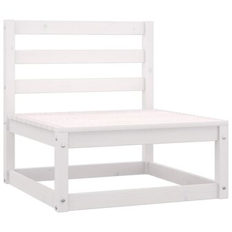 3-delige Loungeset massief grenenhout wit 4