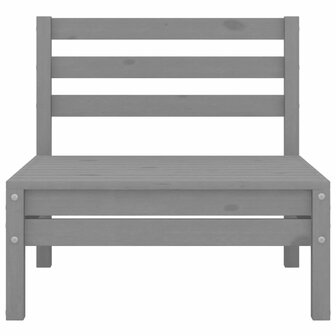 3-delige Loungeset massief grenenhout grijs 6
