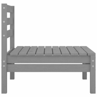 3-delige Loungeset massief grenenhout grijs 7