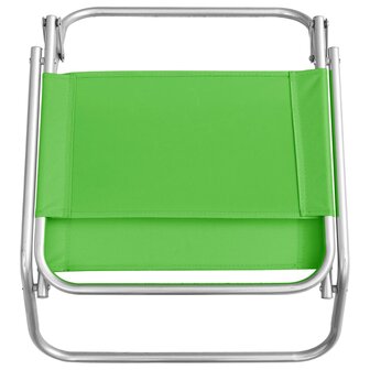 Strandstoelen 2 st inklapbaar stof groen 6