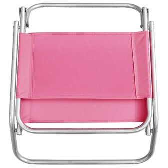 Strandstoelen 2 st inklapbaar stof roze 6