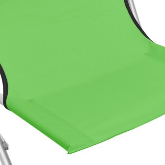 Strandstoelen 2 st inklapbaar stof groen 7
