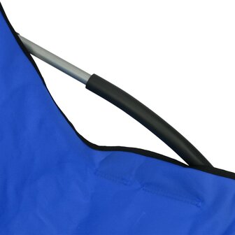 Strandstoelen 2 st inklapbaar stof blauw 7