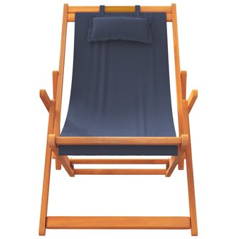 Strandstoelen 2 st inklapbaar stof blauw 4