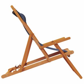 Strandstoelen 2 st inklapbaar stof blauw 5