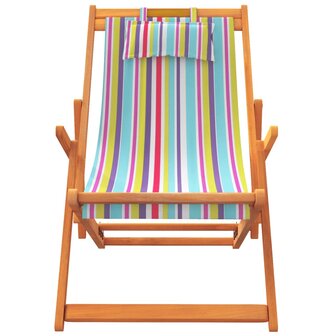 Strandstoelen 2 st inklapbaar stof meerkleurig 4