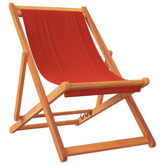 Strandstoelen 2 st inklapbaar stof rood 3
