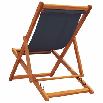 Strandstoelen 2 st inklapbaar stof blauw 6
