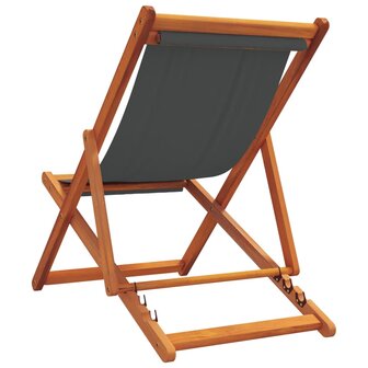 Strandstoelen 2 st inklapbaar stof grijs 6