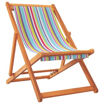 Strandstoelen 2 st inklapbaar stof meerkleurig 3