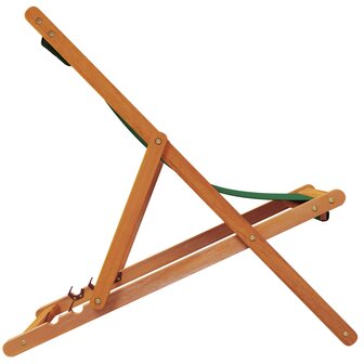 Strandstoelen 2 st inklapbaar stof groen 5