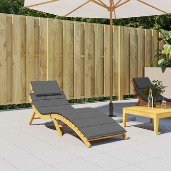 Ligbedkussen 186x58x3 cm oxford stof antracietkleurig 1