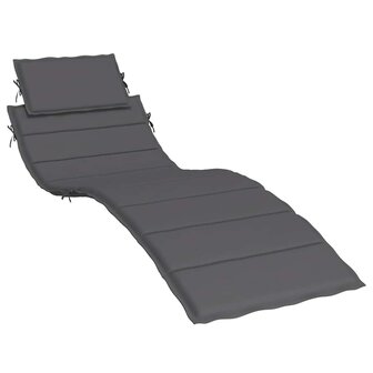Ligbedkussen 186x58x3 cm oxford stof antracietkleurig 2