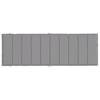 Ligbedkussen 186x58x3 cm oxford stof grijs 4
