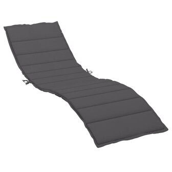 Ligbedkussen 200x50x3cm oxford stof antracietkleurig 2