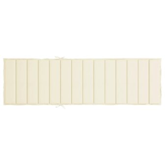 Ligbedkussen 200x60x3 cm oxford stof cr&egrave;mekleurig 5
