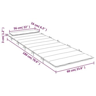 Ligbedkussen 180x60x3 cm oxford stof groen 9