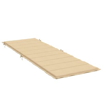 Ligbedkussen 186x58x3 cm stof gem&ecirc;leerd beige 4