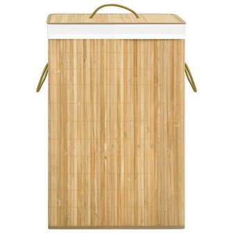 Wasmand met 2 vakken 72 L bamboe 4
