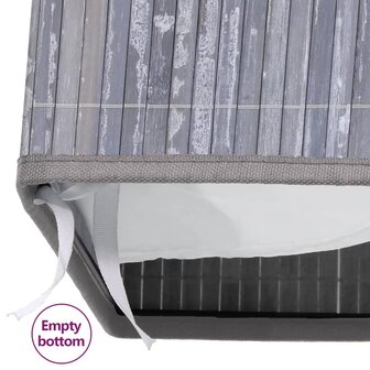 Wasmand met 1 vak 83 L bamboe grijs 8