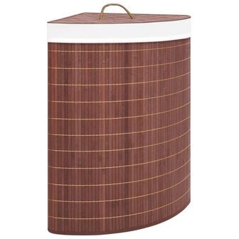 Hoekwasmand 60 L bamboe bruin 1