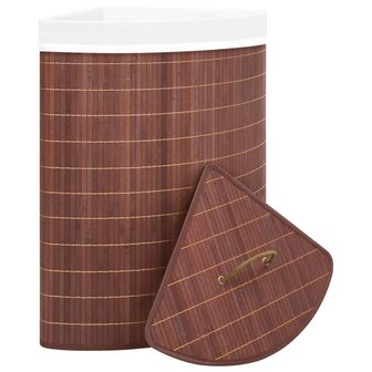 Hoekwasmand 60 L bamboe bruin 4