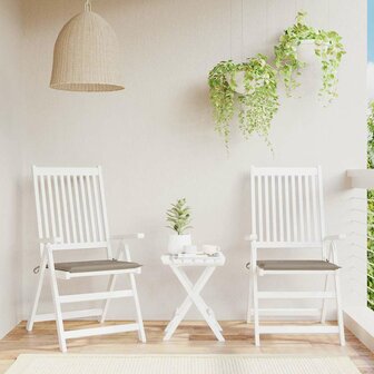 Tuinstoelkussens 2 st 40x40x3 cm oxford stof taupe 1